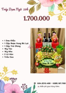 Bảng giá tráp dạm ngõ 1.700.000 vnđ