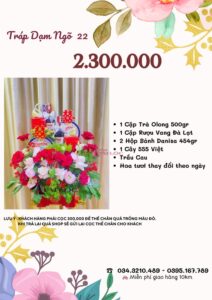 Bảng giá tráp dạm ngõ 2.300.000 vnđ