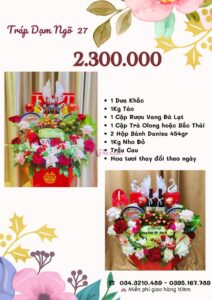 Báo giá tráp dạm ngõ 2.300.000 vnđ