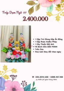 Báo giá tráp dạm ngõ 2.400.000 vnđ