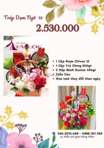 Bảng giá tráp dạm ngõ 2.530.000 vnđ
