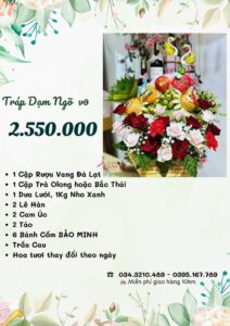 Bảng giá tráp dạm ngõ 2.550.000 vnđ
