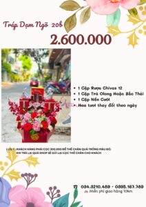 Bảng giá tráp dạm ngõ 2.600.000 vnđ