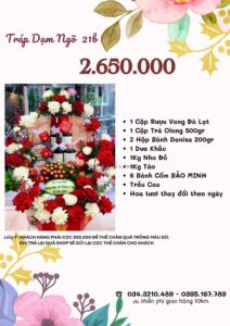 Báo giá tráp dạm ngõ 2.650.000 vnđ