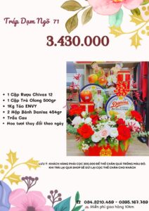 Báo giá tráp dạm ngõ 3.430.00 vnđ