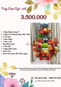 Báo giá tráp dạm ngõ cao cấp 3.500.00 vnđ
