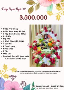 Bảng giá tráp dạm ngõ cao cấp 3.500.00 vnđ