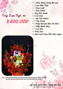 Báo giá tráp dạm ngõ cao cấp 3.600.00 vnđ