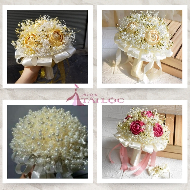 Hoa cưới bằng hạt cườm