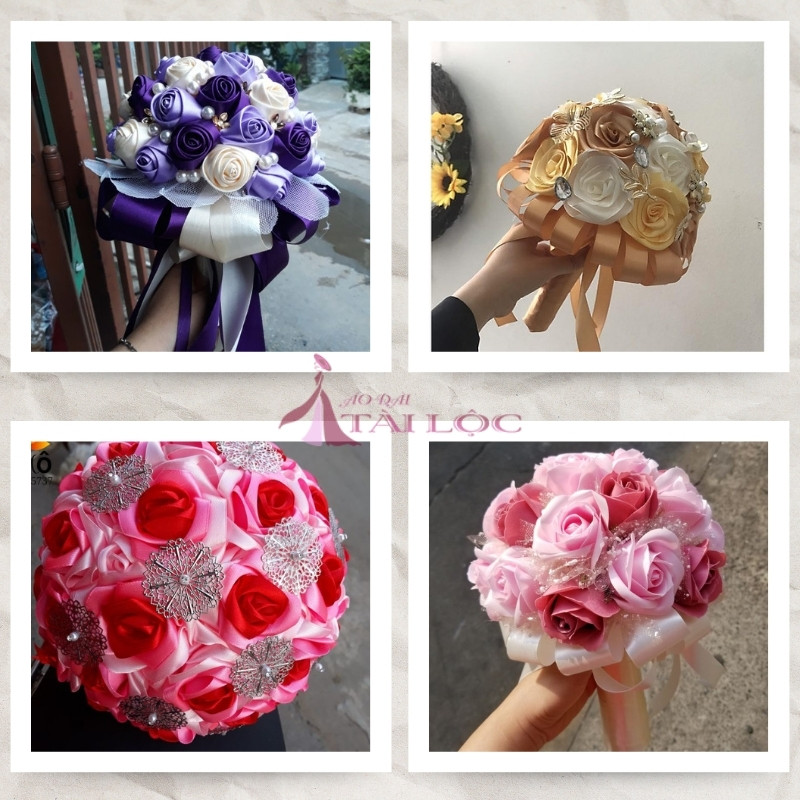 Hoa cưới ruy băng