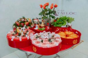 mâm quả bánh pía