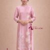 Áo dài bà sui hồng lụa Ruby -H363