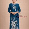 Áo Dài Bà Sui Xanh Coban Đẹp X380
